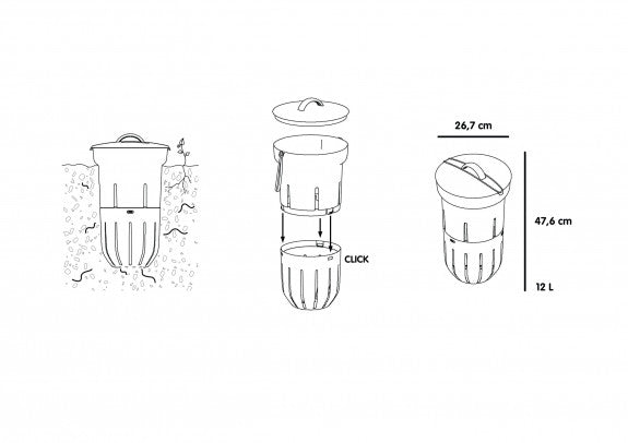 Urbalive In-Ground Worm Composter
