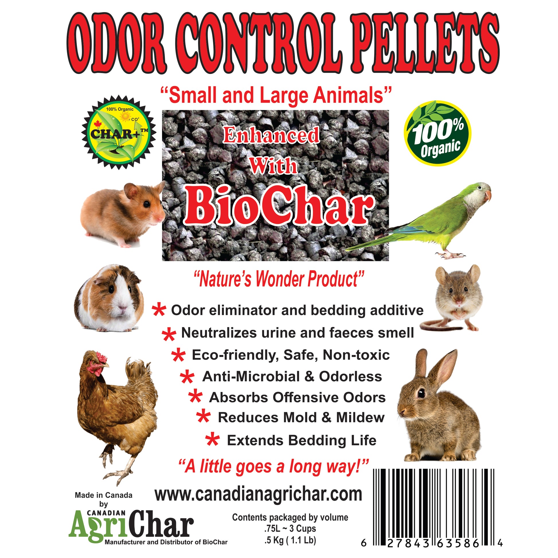 Odor Control Pellets to Neutralize Offensive Odors. Made in Canada