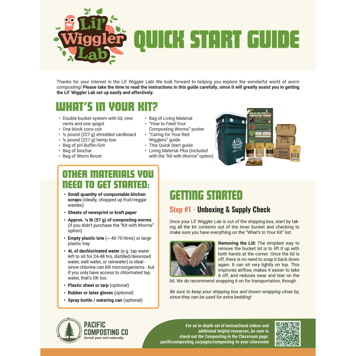 Lil' Wiggler Lab Worm Composting Kit