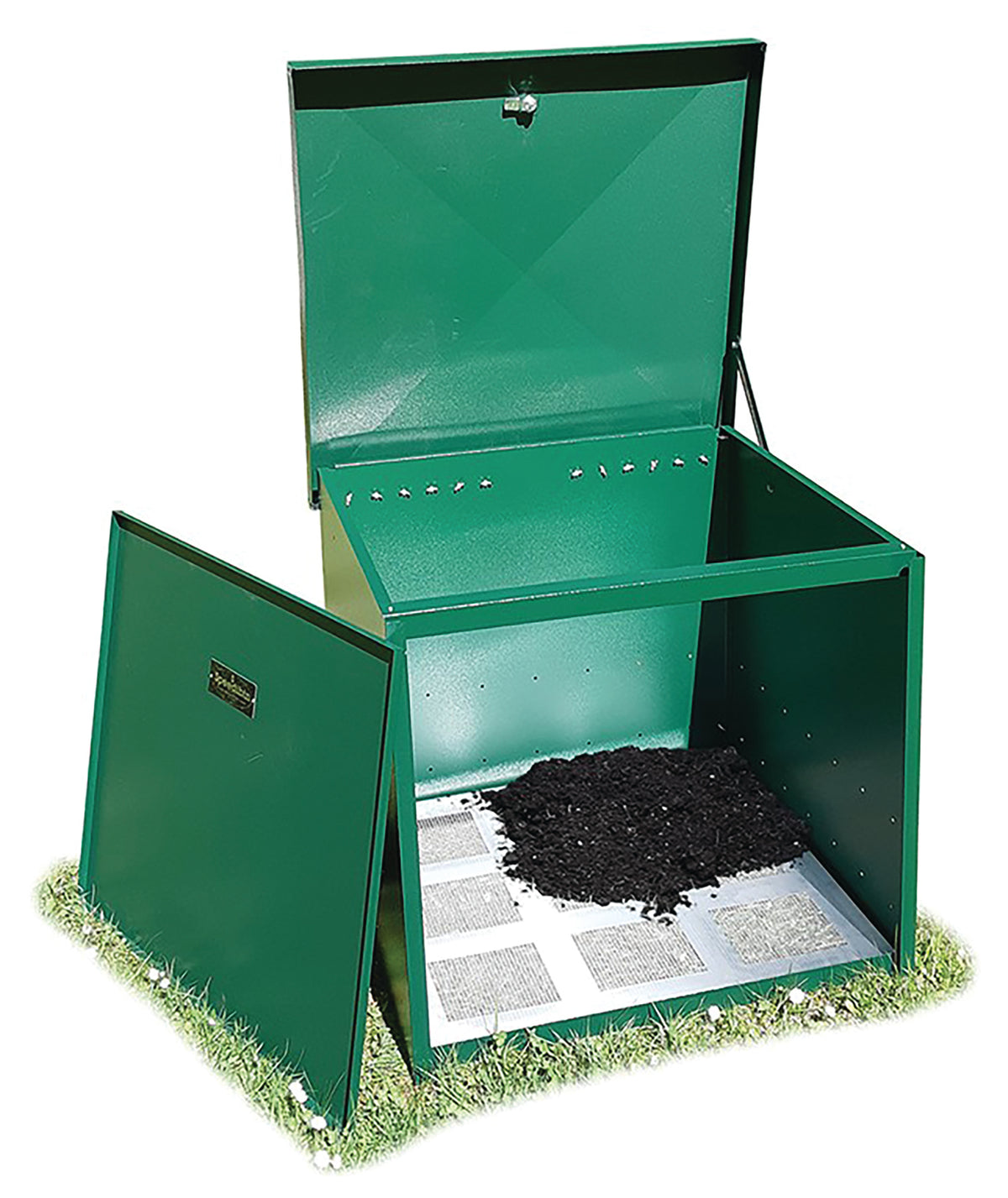 SpeediBin Backyard Composter - Sturdy metal layered composting system ...